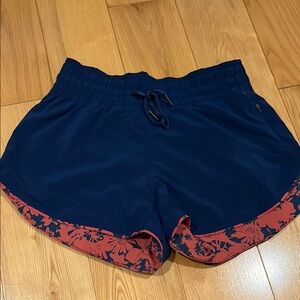Lululemon Athletica Navy Coral Athletic Shorts